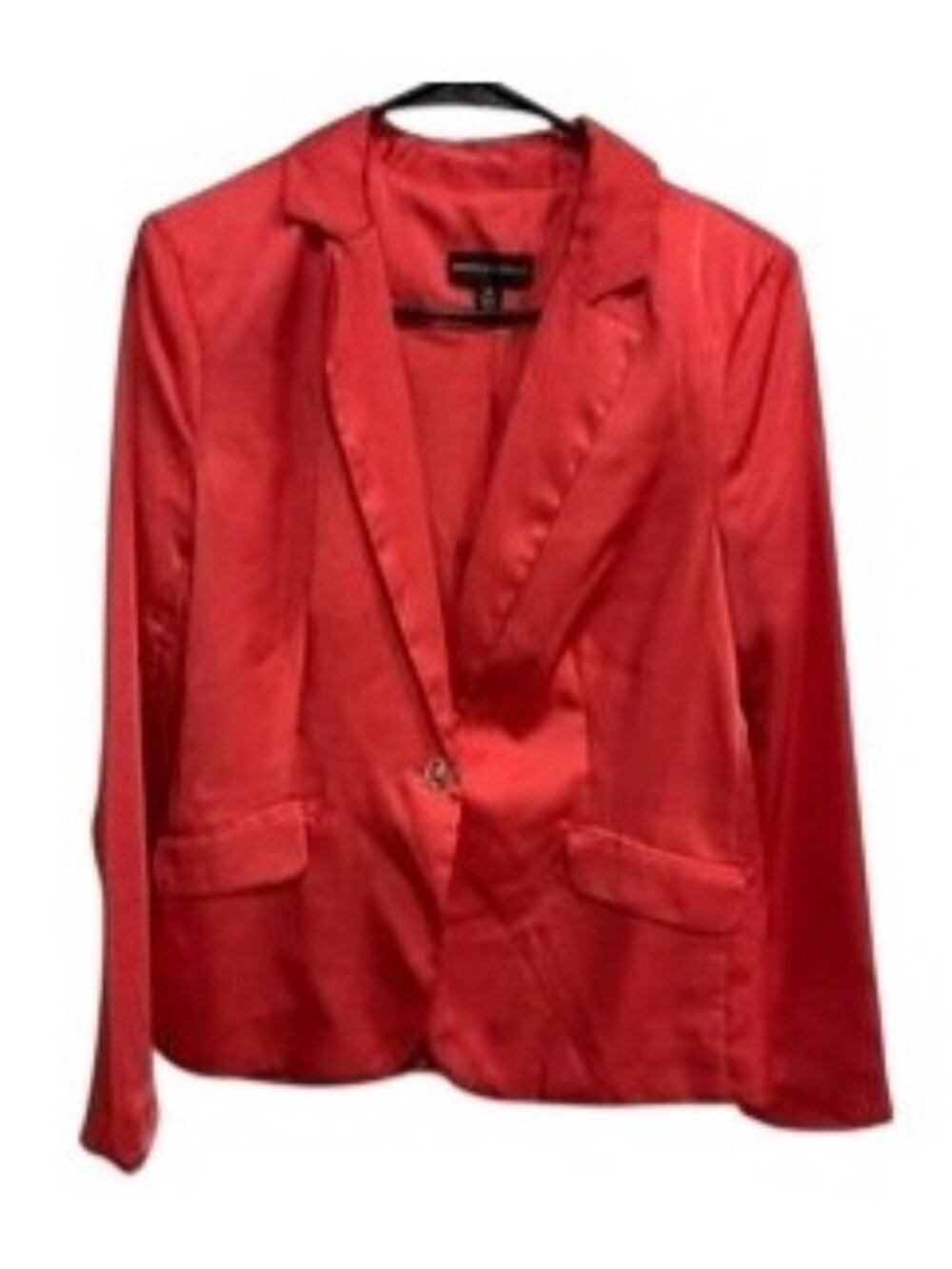 Dana Buchman 10 Red Blazer Single Button Front Long Sleeve Scholarcore Old Money